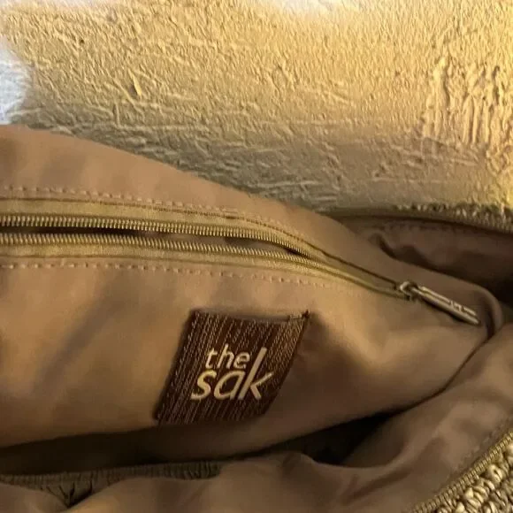 The SAK handbag with stripes— khaki and colored stripes. Carried 1 time!! - Picture 10 of 12